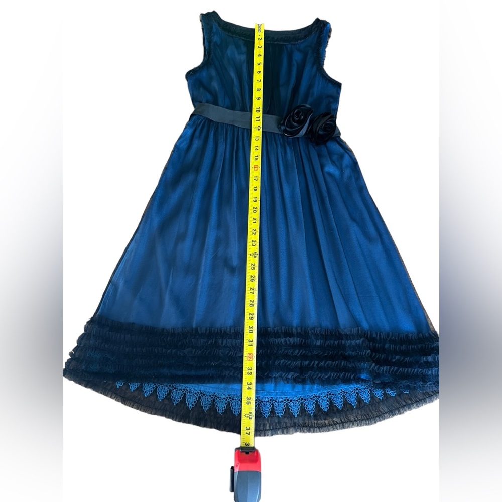 Anthropologie Moulinette Soeurs‎ Stilled Night mesh overlay midi dress size XS - Picture 4 of 12